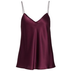Paige cicely cami with v back grape wine